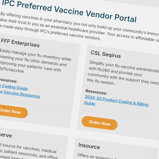 ipc preferred vendor vaccine portal