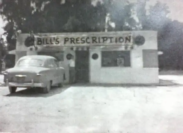 Bill's Prescriptin Center in 1956